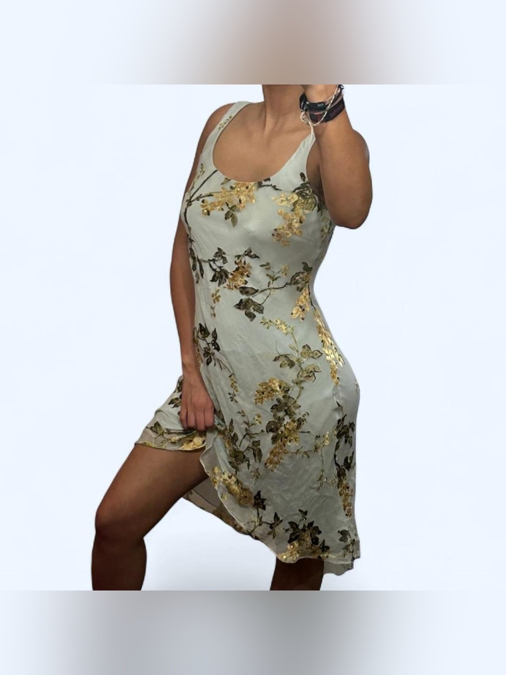 Y2K Fairy Blue Floral Dress by Alex Evenings! - Picture 2 of 10